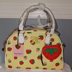 Juicy Couture Yellow Strawberry Print Bag